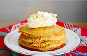 Sweet Potato Pancakes with Walnut Honey Butter