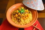Moroccan chicken over couscous