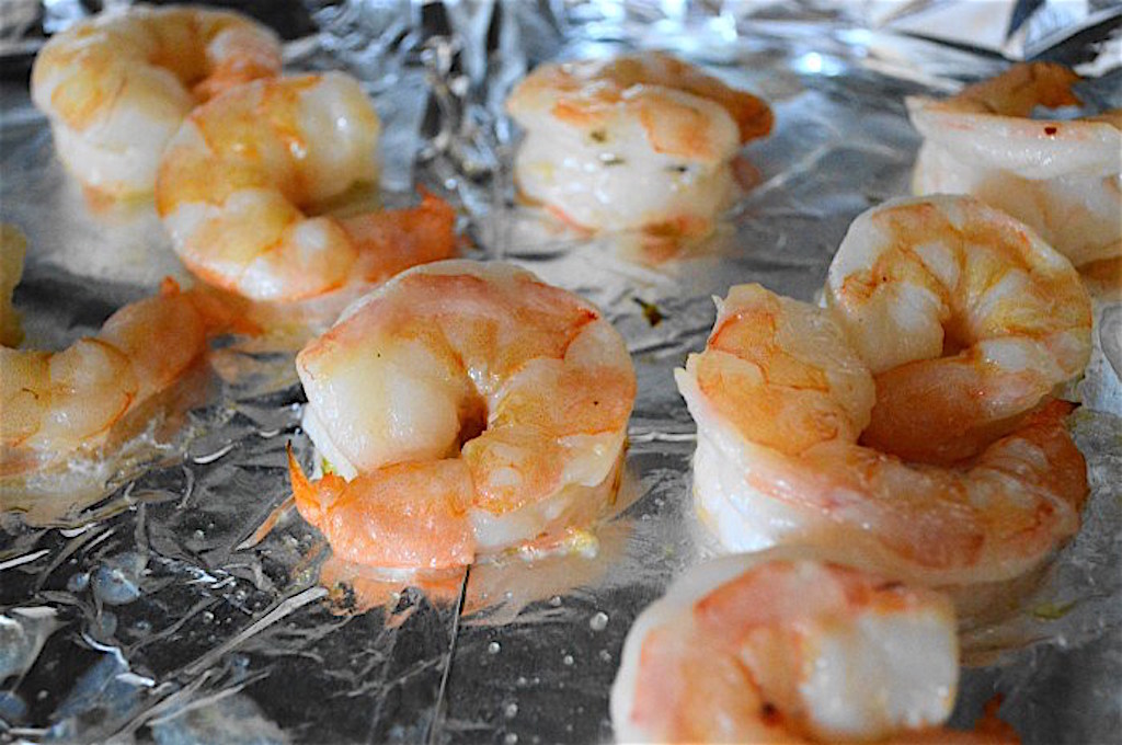 Roasting the shrimp for the roasted shrimp cocktail really brought out its natural flavor. It was also much more interesting to have the hot shrimp with the cold cocktail sauce! I just tossed them with lots of salt and olive oil before letting them go in the oven for 10 minutes.