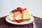Classic New York Cheesecake with Strawberry Balsamic Sauce