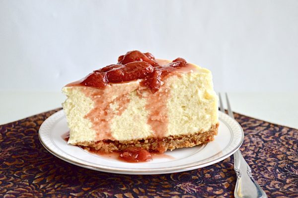 Classic New York Cheesecake with Strawberry Balsamic Sauce – Jeanie and ...