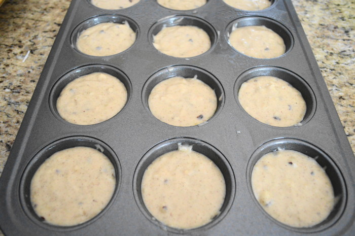 The rose cardamom muffins ready to bake. 