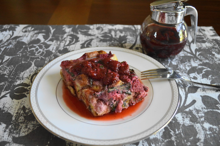 Strawberry, Ricotta and Basil Casserole