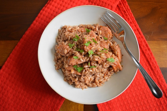 Spicy Andouille Risotto