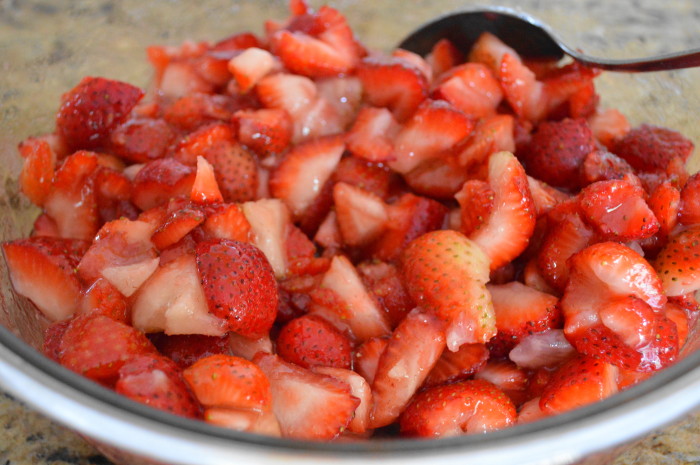 The star of chocolate strawberry shortcake...beautiful strawberries! 