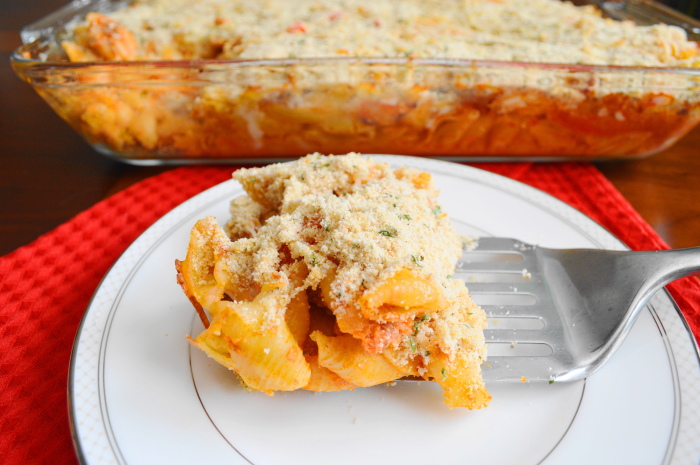 Sausage, Pepper and Onion Pasta Bake