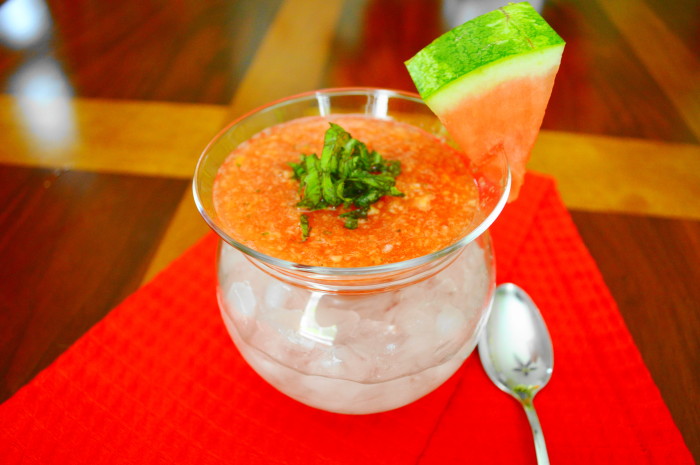 Watermelon Peach Gazpacho