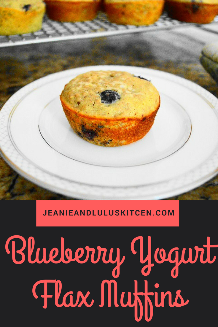 Blueberry Yogurt Flax Muffins