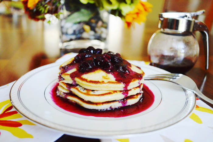 Blueberry Mascarpone Pancakes