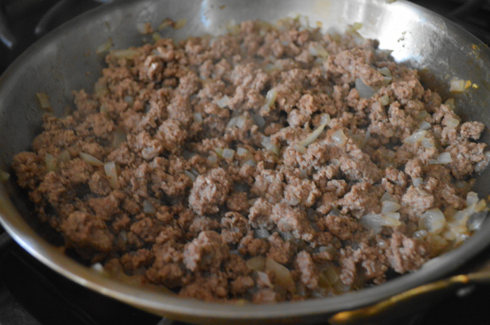 The incredibly beefy mixture for the beef arancini. 