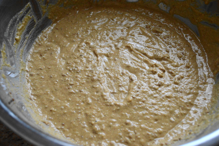 The glorious batter for the pumpkin spiced ginger muffins all ready! 