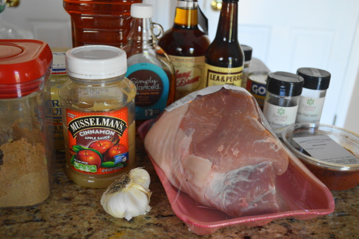 The ingredients for the slow cooker pulled pork.