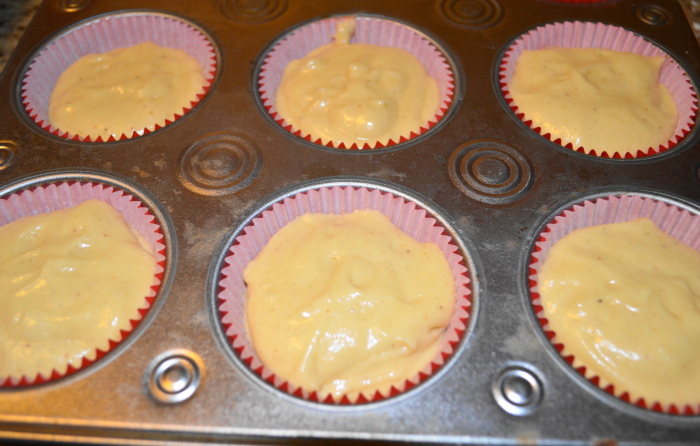 The eggnog cupcakes ready to bake! 
