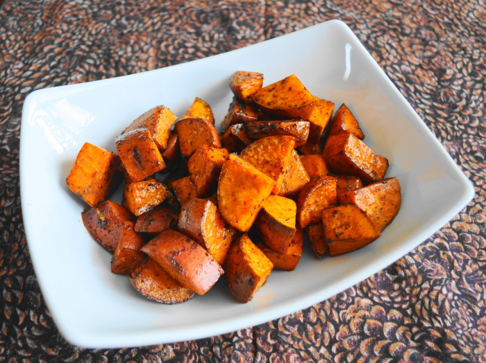 Parmesan Balsamic Roasted Sweet Potatoes
