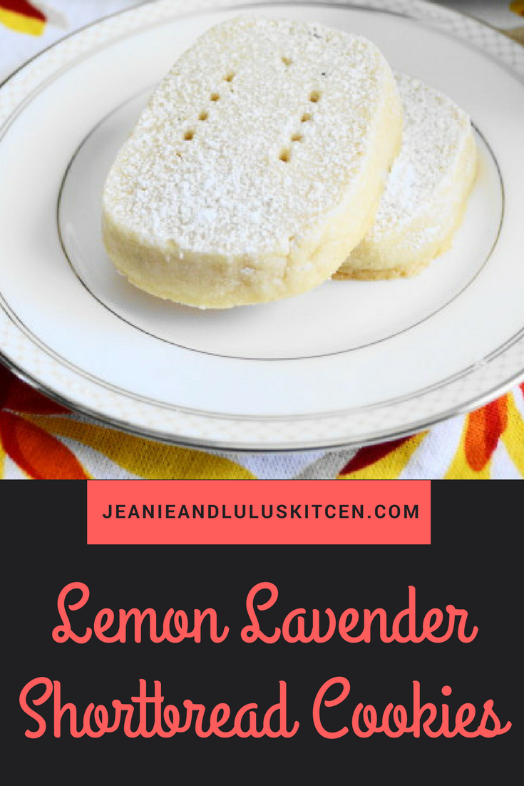Lemon Lavender Shortbread Cookies