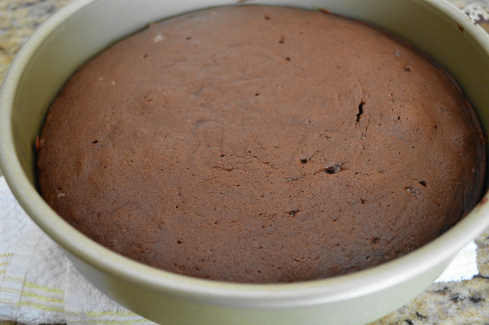 The Guinness chocolate cake fresh out of the oven. Oh my goodness the smell was amazing!