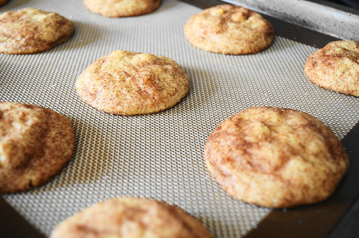 The ginger white chocolate snickerdoodles smelled incredible fresh out of the oven! 