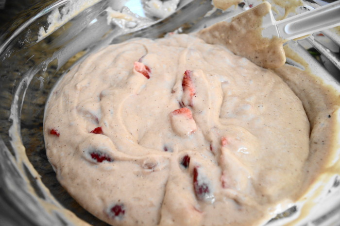 The batter for the strawberries & cream crumb cake doesn't even need any special tools or equipment! 