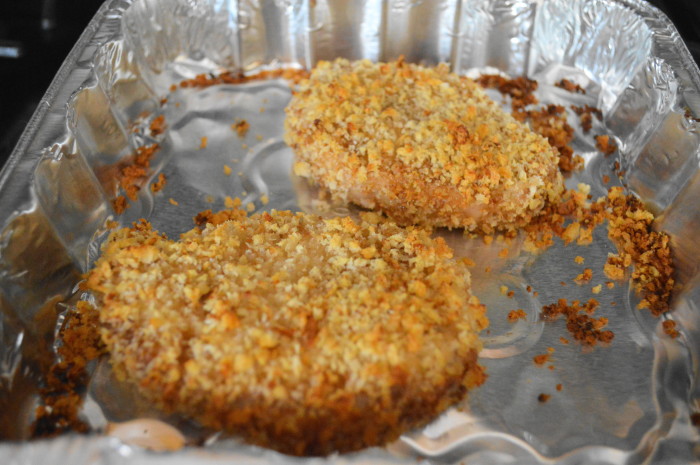 I loved how golden and gorgeous the Asian panko crusted pork chops were after they baked. 
