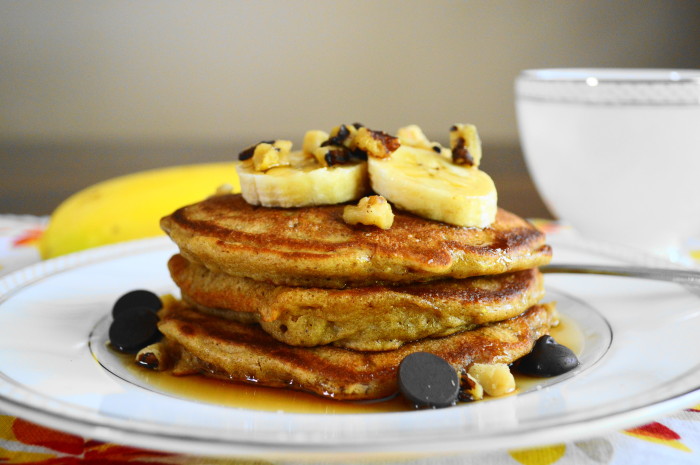 Banana Chocolate Chip Pancakes