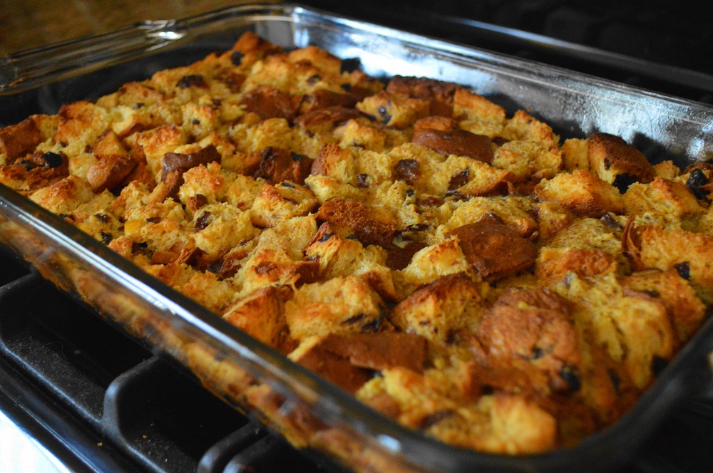 When the panettone French toast casserole came out of the oven it was slightly crispy on top but soft and custardy in the middle. Let me tell you, it smelled like Christmas in the house!
