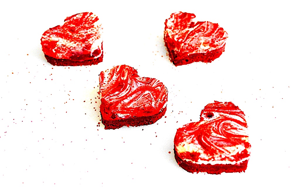 Red Velvet Cheesecake Hearts