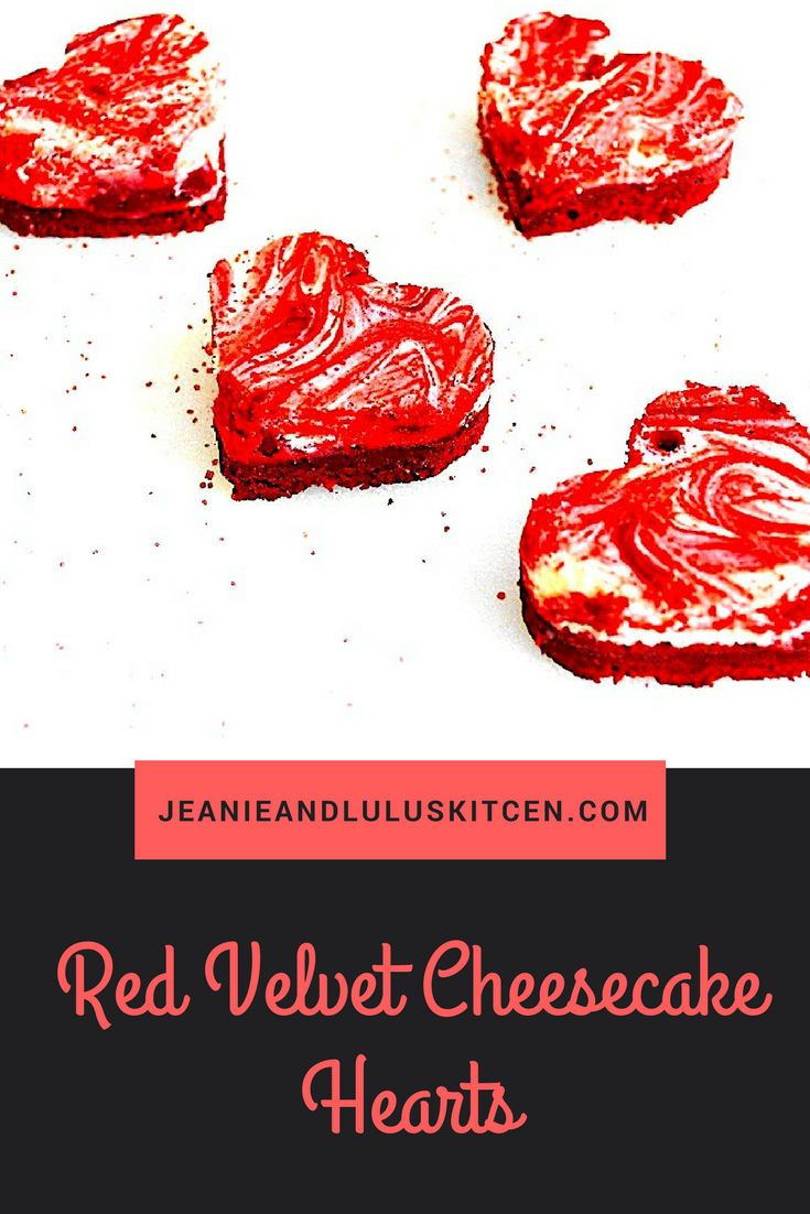 Red Velvet Cheesecake Hearts