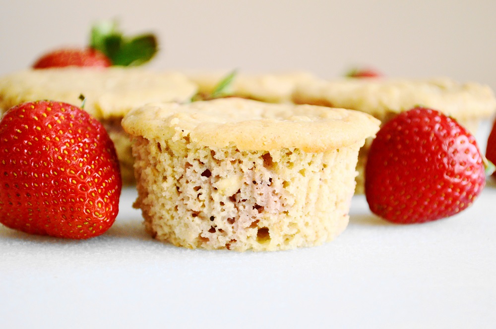 Strawberry Yogurt Oat Muffins