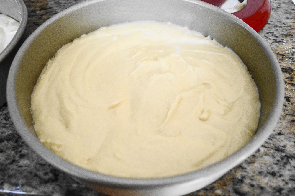 I made sure to line my two 9 inch cake pans with parchment paper and then sprayed them really well with cooking spray. It would have been a disaster if the cakes stuck to the pan so I made extra sure that it didn't happen!