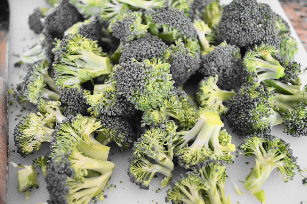 I prepared the broccoli first because I wanted to roast it. To me that was the best way to get it perfectly tender and bring out its subtle flavor without letting it turn to mush. I made sure to cut it into conveniently bite sized little florets without much of the stem. I saved the stems to put into soup and stock! 