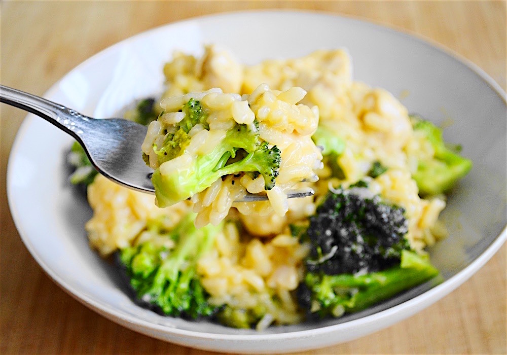 Chicken, Broccoli and Cheddar Risotto