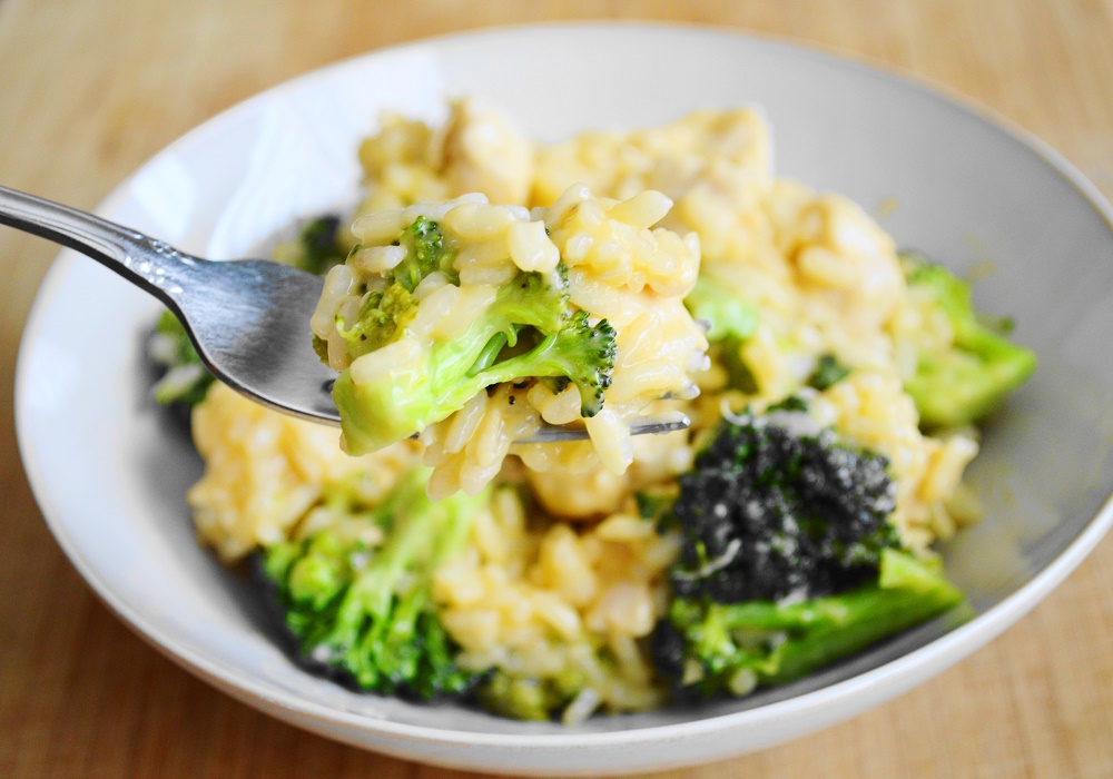 Chicken, Broccoli and Cheddar Risotto