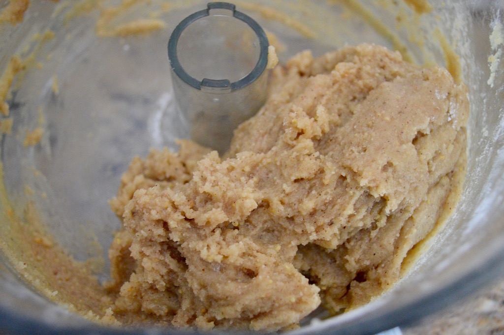 The dough for the spiced pignoli cookies came together quickly in my food processor. Almond paste and an egg held it all together without needing any butter. So I like to think that these are relatively guilt free. 