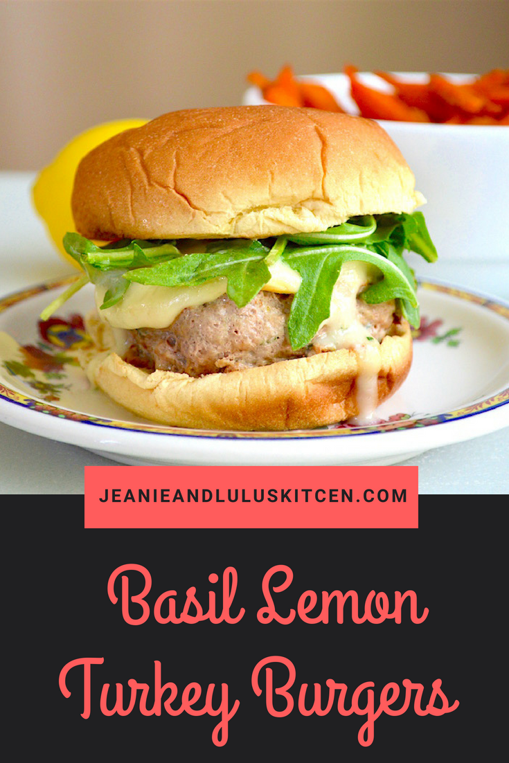 Basil Lemon Turkey Burgers