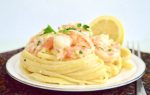 Shrimp Scampi over Linguine