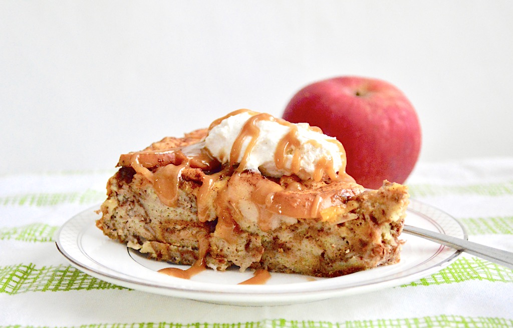 Apple Cheddar Bread Pudding Pie