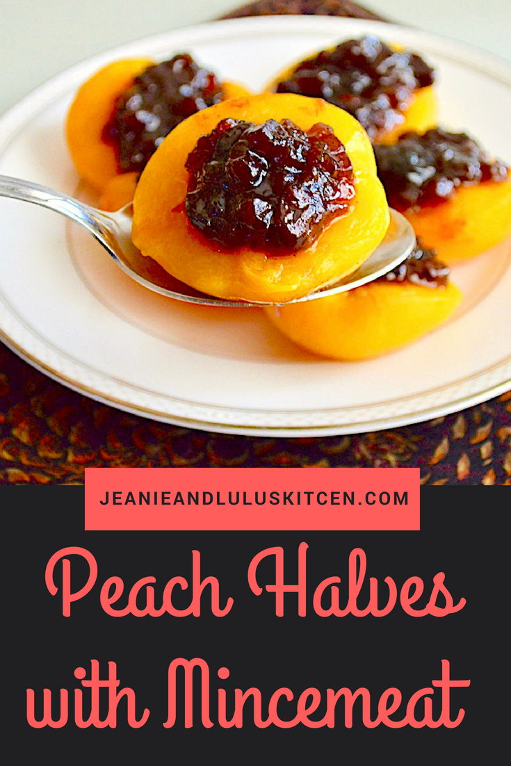 Peach Halves with Mincemeat