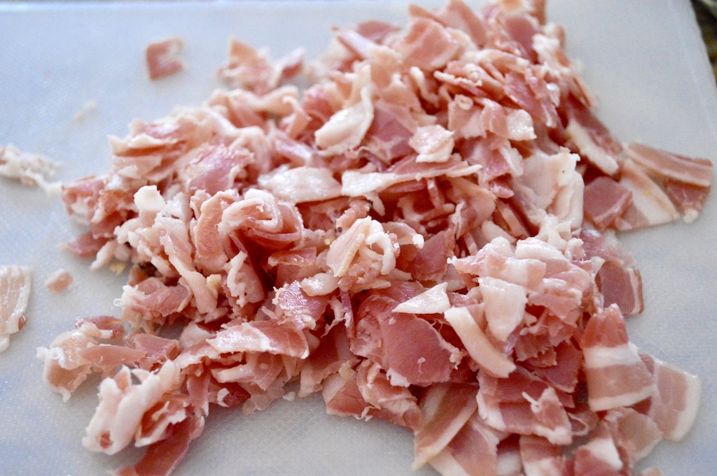 The really big flavor came from lots of diced up pancetta though! Oh my do I love pancetta. It's the incredible Italian version of bacon and it takes any dish to the next level. 