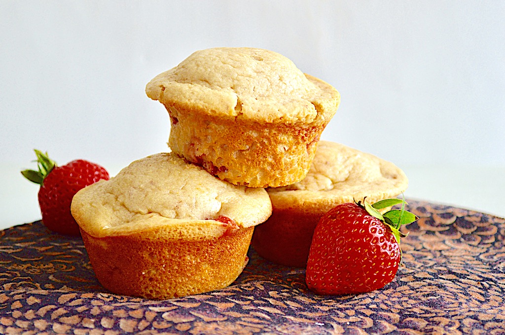 Strawberry Cream Cheese Pancake Muffins