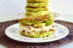 Broccoli Cheddar Griddle Cake Sandwiches
