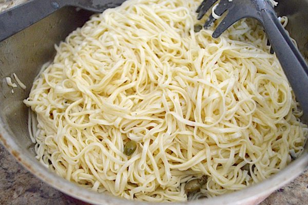 Fresh Lemon Caper Spaghetti – Jeanie and Lulu's Kitchen