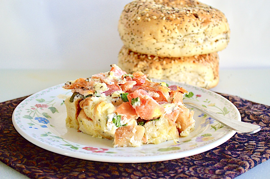 Everything Bagel and Lox Casserole