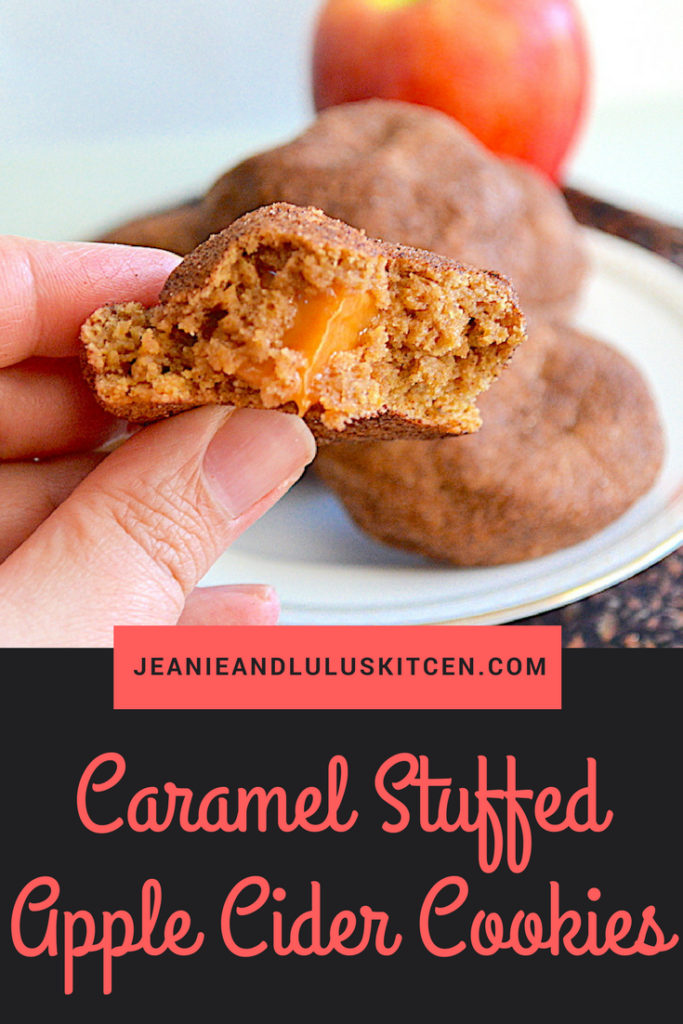 Caramel Stuffed Apple Cider Cookies Jeanie And Lulus Kitchen