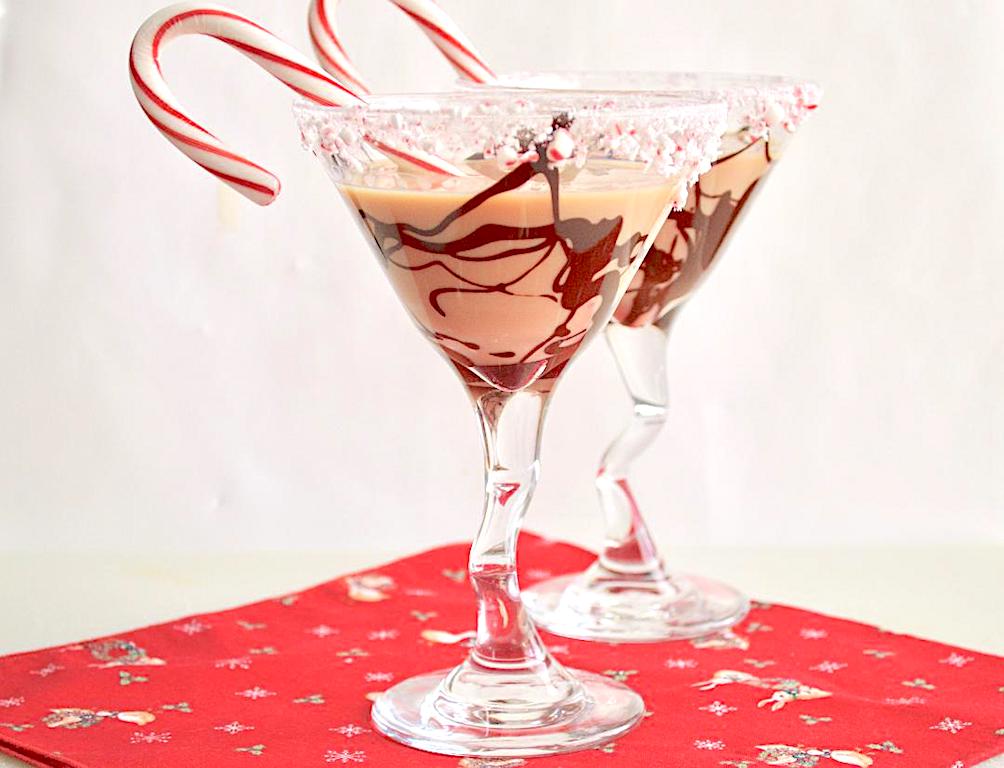 Candy Cane Martini For Christmas Cocktail Glasses, Christmas Martini Glass