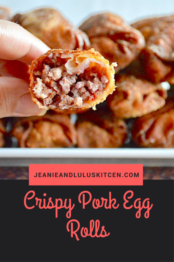 Crispy Pork Egg Rolls – Jeanie and Lulu's Kitchen