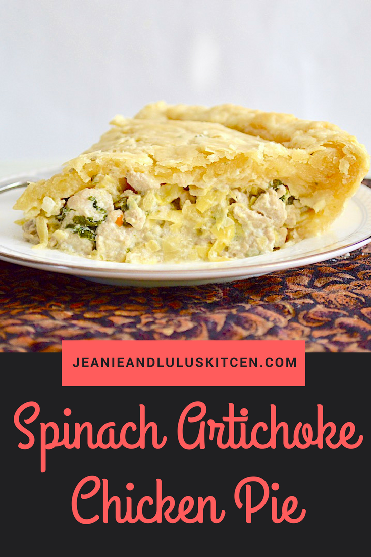 Spinach Artichoke Chicken Pie
