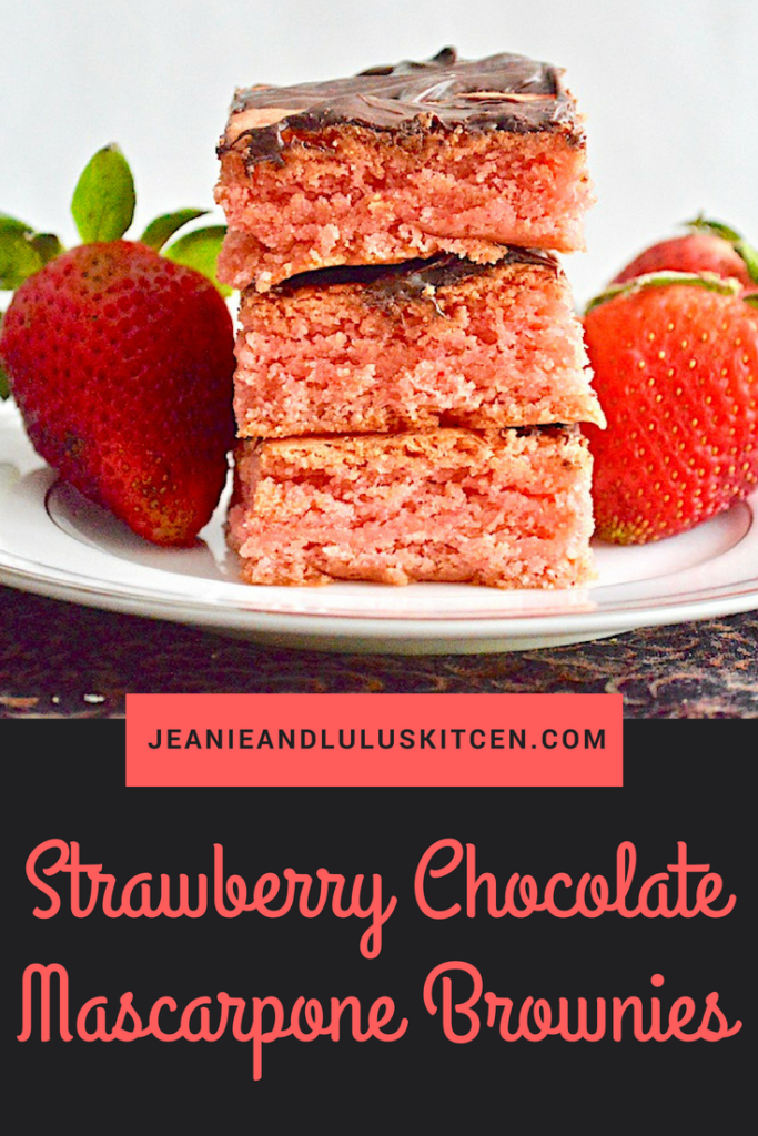 Strawberry Chocolate Mascarpone Brownies – Jeanie and Lulu&amp;#39;s Kitchen