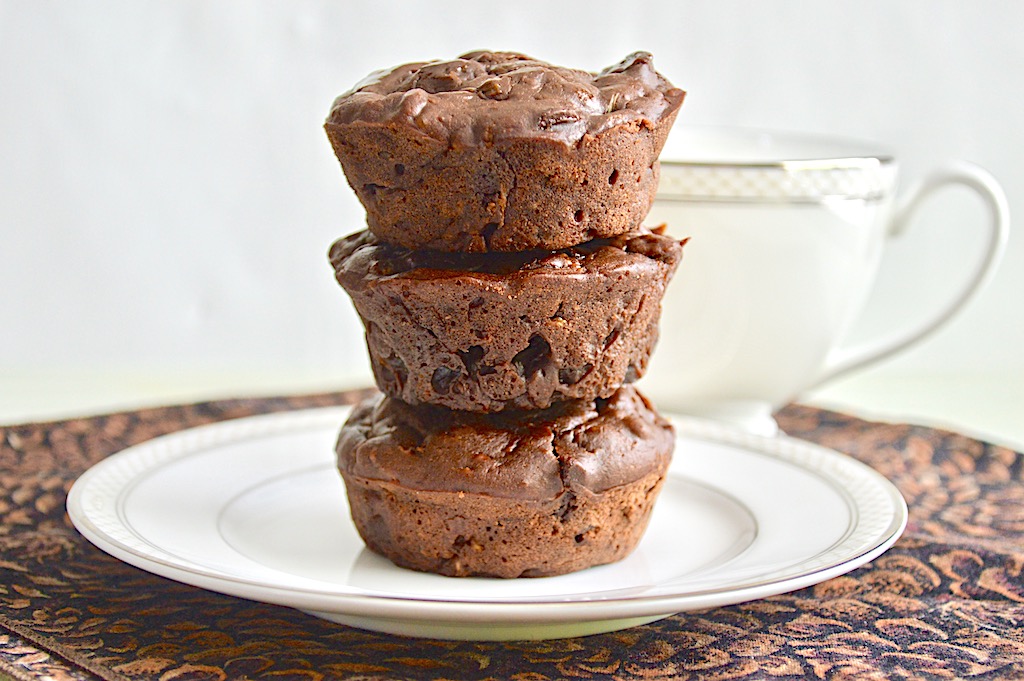 Triple Chocolate Zucchini Muffins