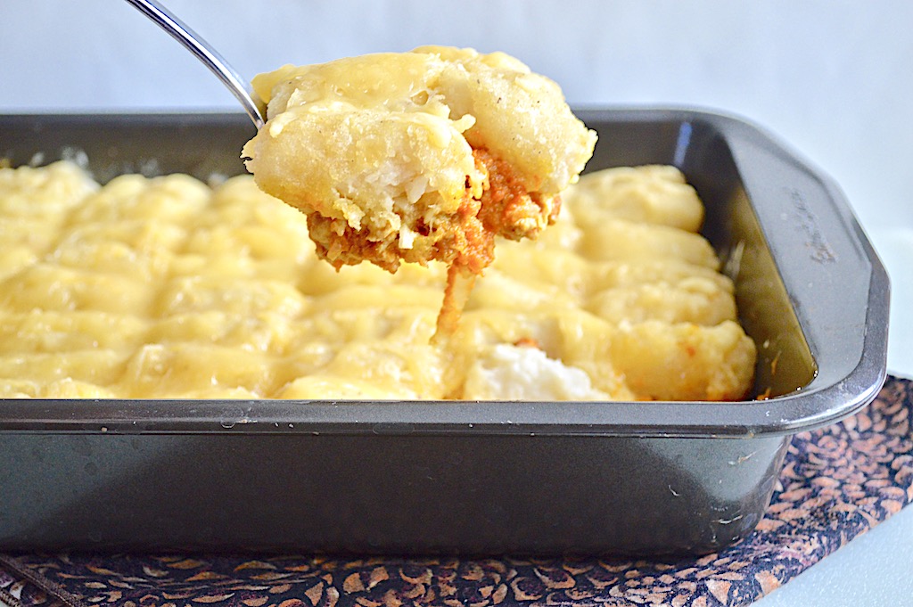 Fall Chicken Tot Casserole