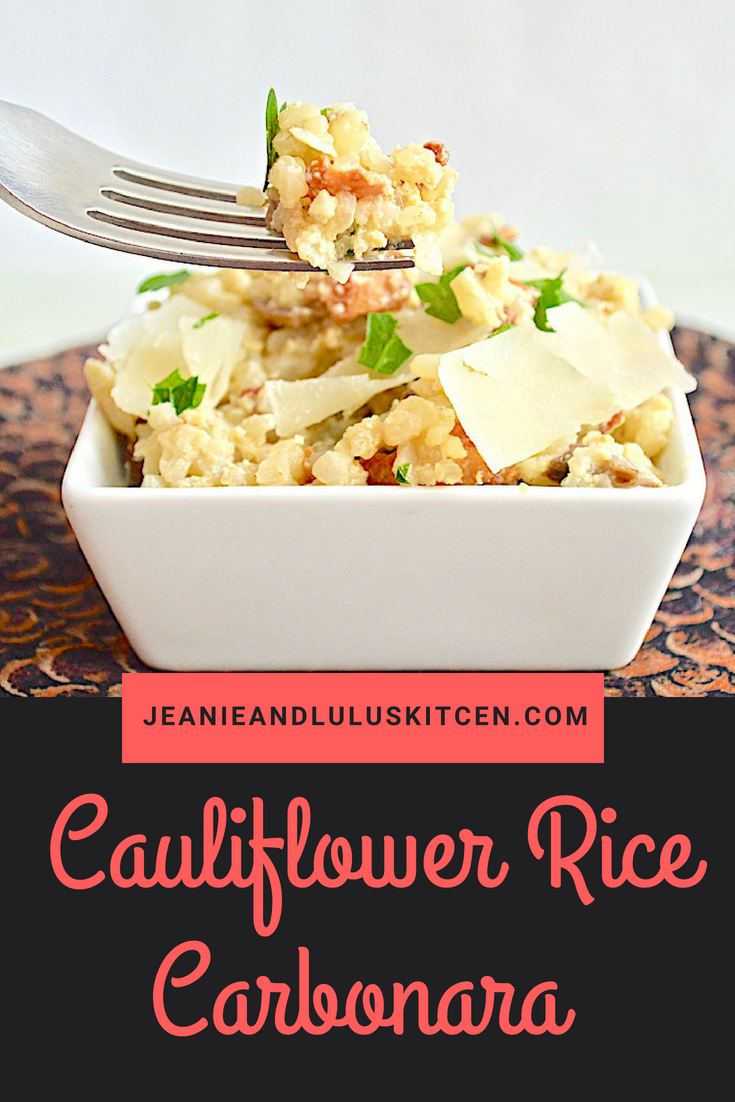 Cauliflower Rice Carbonara